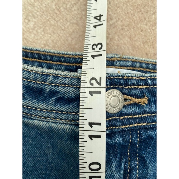 Loft High Rise Barrel Jeans in Authentic Vintage Mid Wash 12/31 Denim Casual - Picture 6 of 9